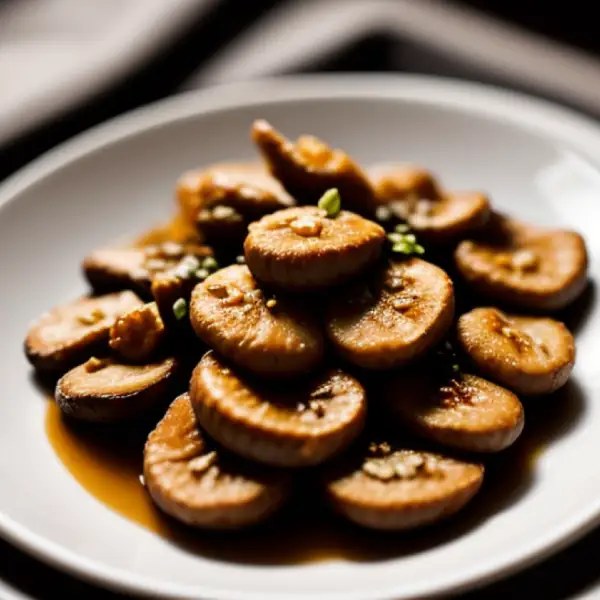 Girelas salteadas con anchoas secas