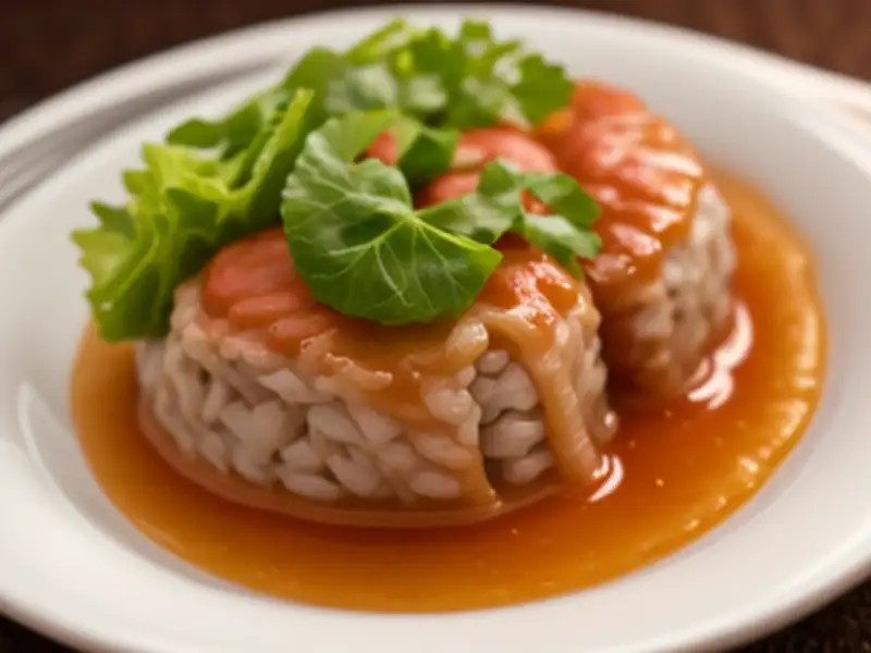 Charutos de repolho recheados com arroz e carne