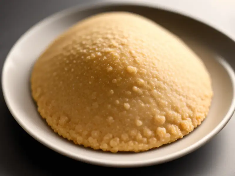 Pãozinho frito, com folhas de amaranto