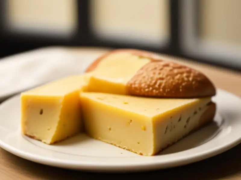 Cheese and mustard sandwich