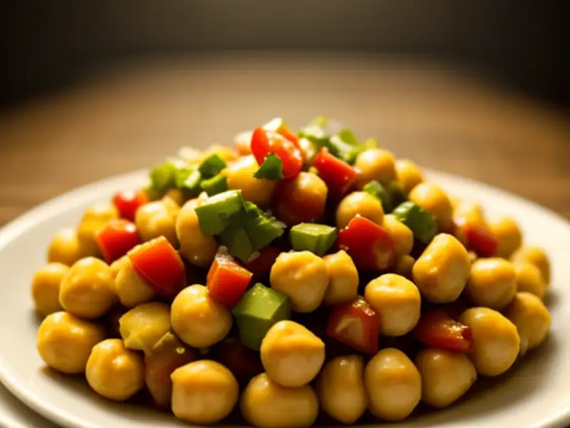 Chickpea and chili salad