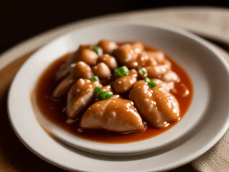 Chinees gebraden kip in chili-saus