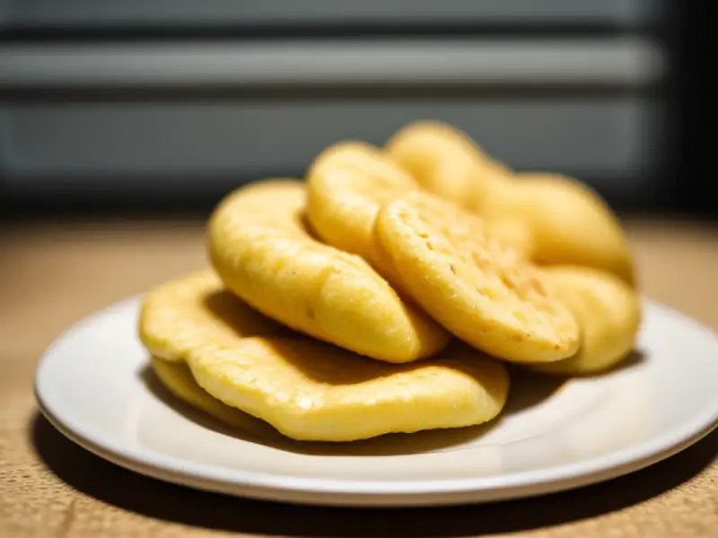 Appelchips die in de magnetron kunnen worden verwarmd