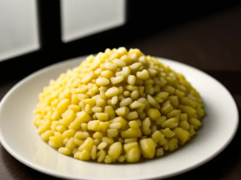 Chirer polao, arroz achatado salteado com amendoim e batata