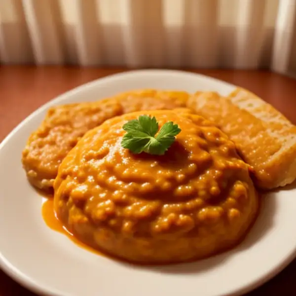 Chital met tomatensaus en kurkuma
