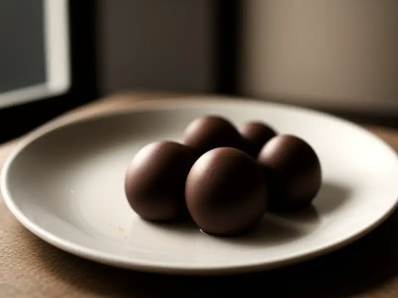 Chocolate and jalapeño truffles