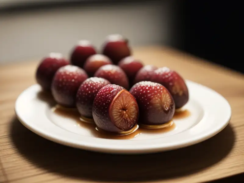 Ciastka zwijane, wypełnione dżemem z fig.