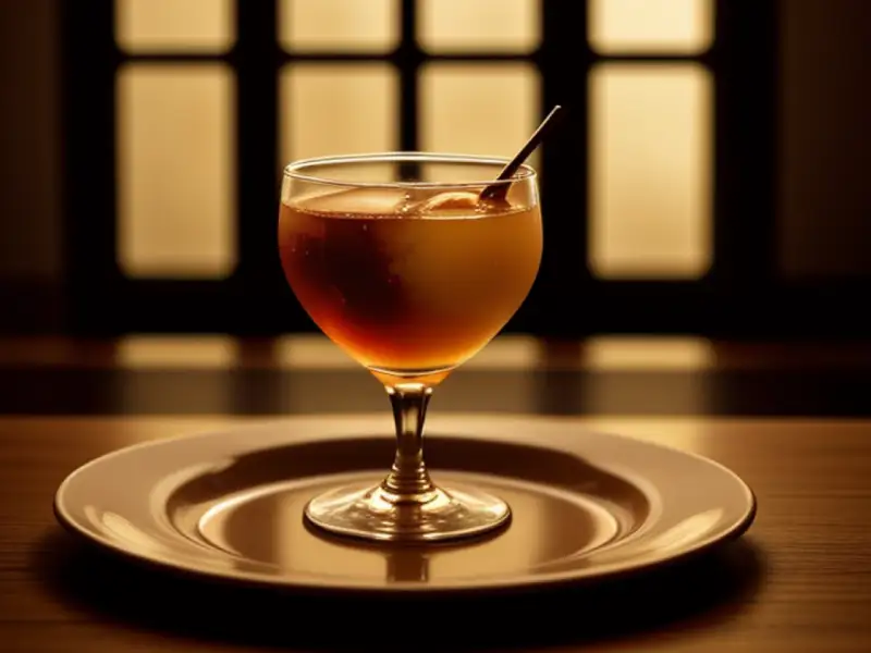一款经典的朗姆酒、科涅克白兰地和樱桃酒混合鸡尾酒