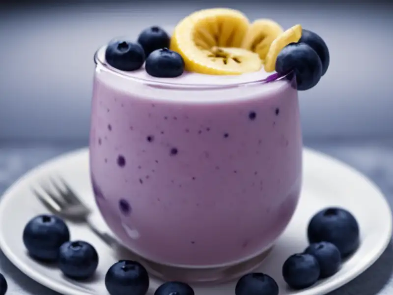 Bilberry and banana cocktail