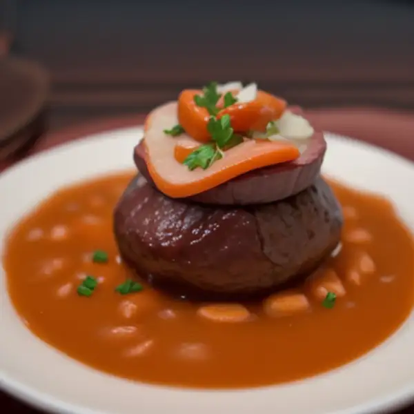 Cœur de veau mijoté aux carottes et au vin rouge
