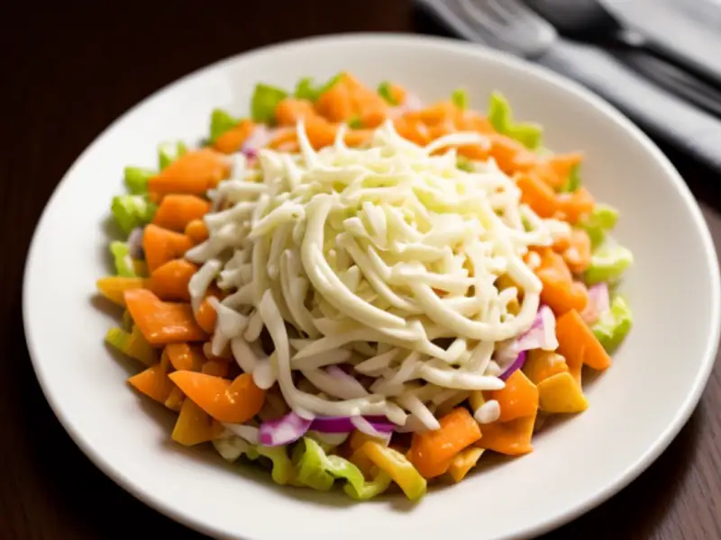 Coleslaw, salada de repolho crocante