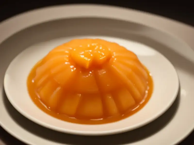 Compota de melão com calda de canela e limão