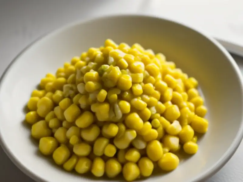Creamy corn and mushroom salad