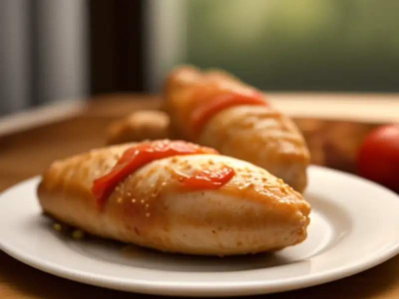 Coxinhas de frango assadas com tomate