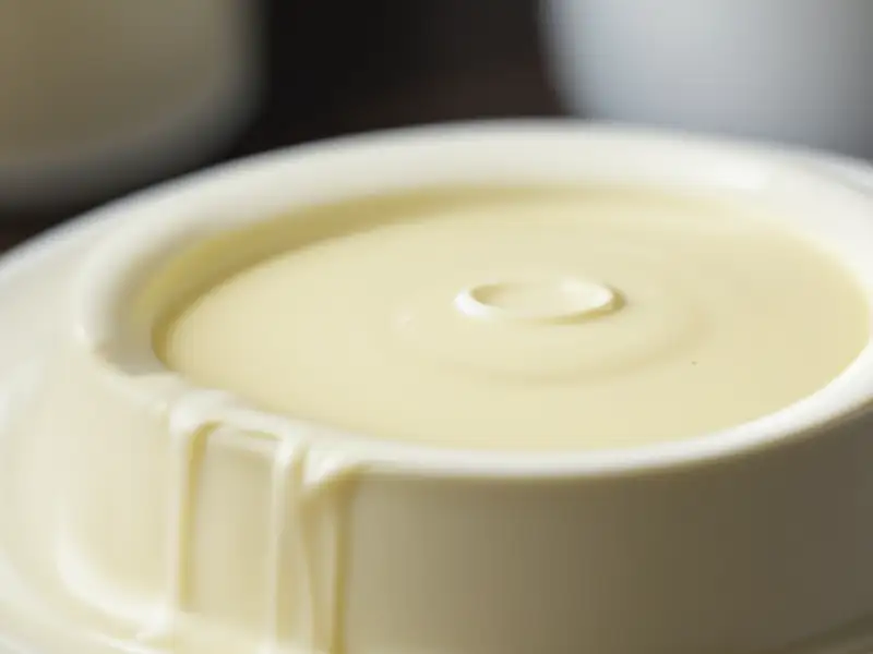 Creme espesso caseiro de manteiga e leite