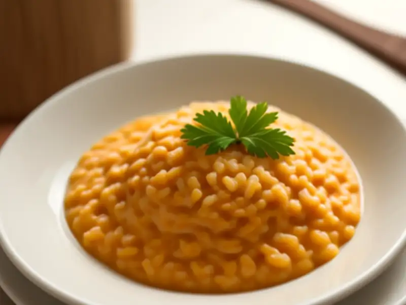 Creme de tomate com arroz e bacon