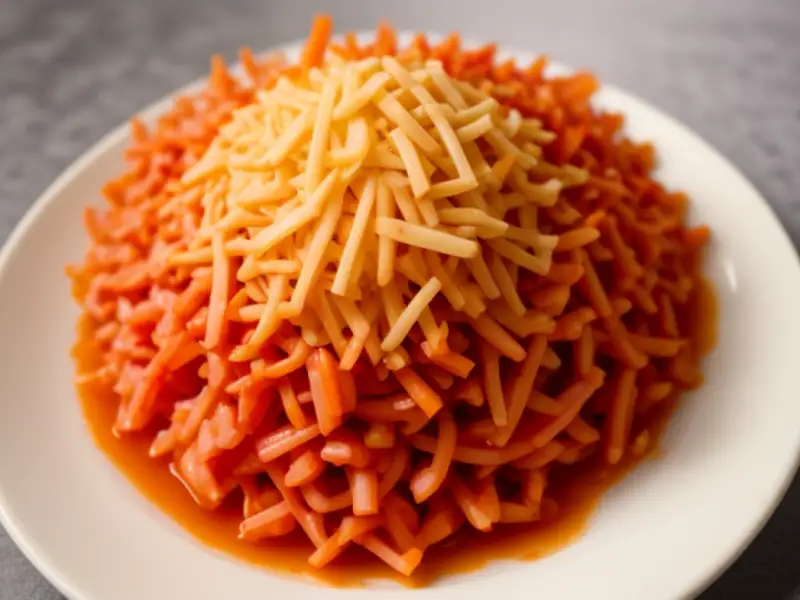 Crunchy coleslaw with spices, without added water
