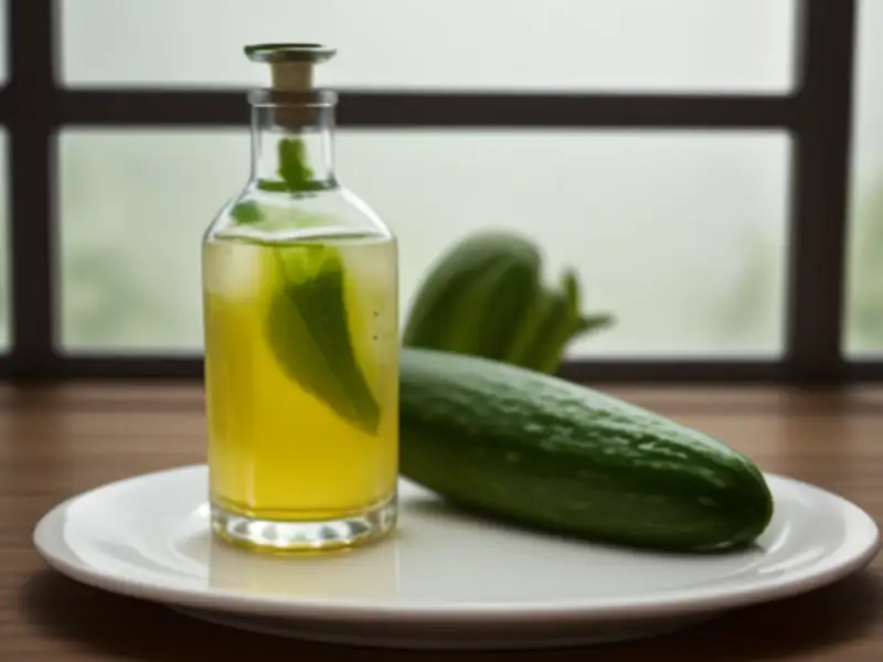 Cucumber infused with alcohol