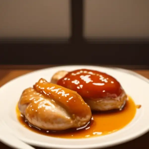 Cuisses de poulet au miel et salade vinaigrette