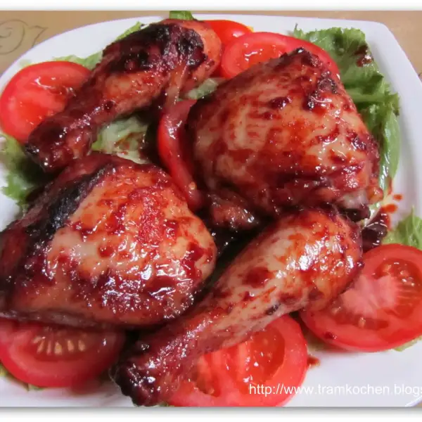 Cuisses de poulet rôties à la sauce hoisin