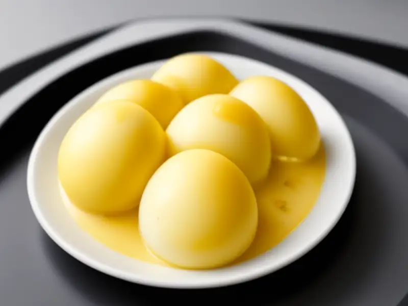 Huevos duros en salsa de korma con especias suaves