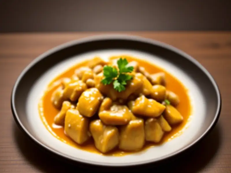 Curry de frango com pimenta naga