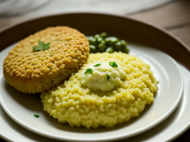 Cutlets de legumes de Kerala empanados na semolina