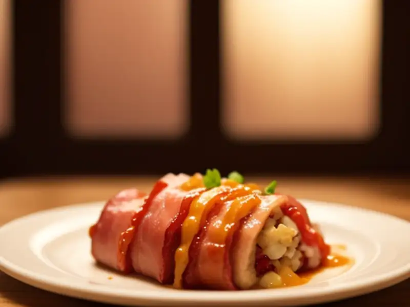 Dadelvulling met chorizo en spek