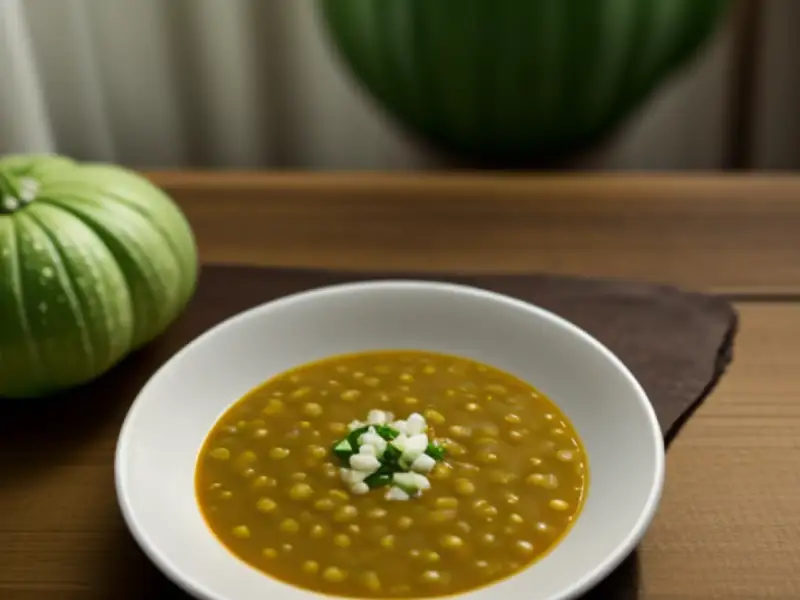Dal de lentilha vermelha com bucha