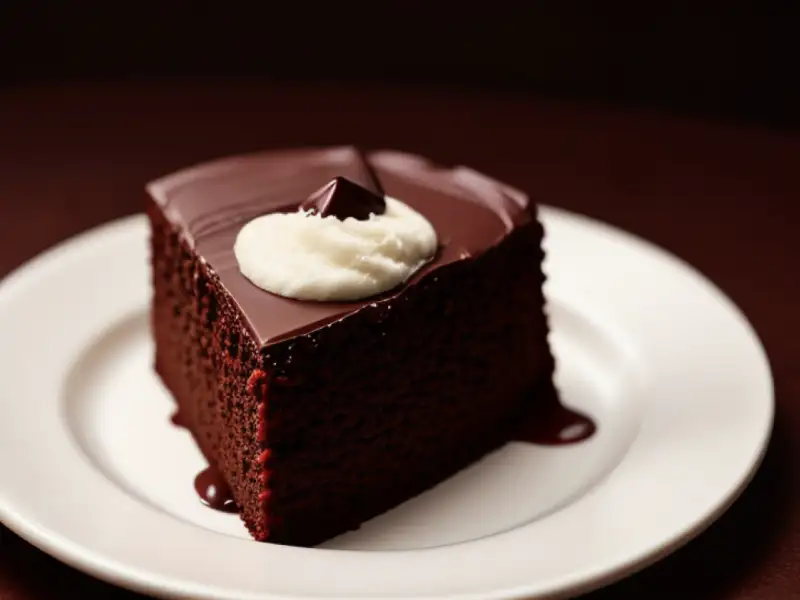 Soft chocolate cake with butter