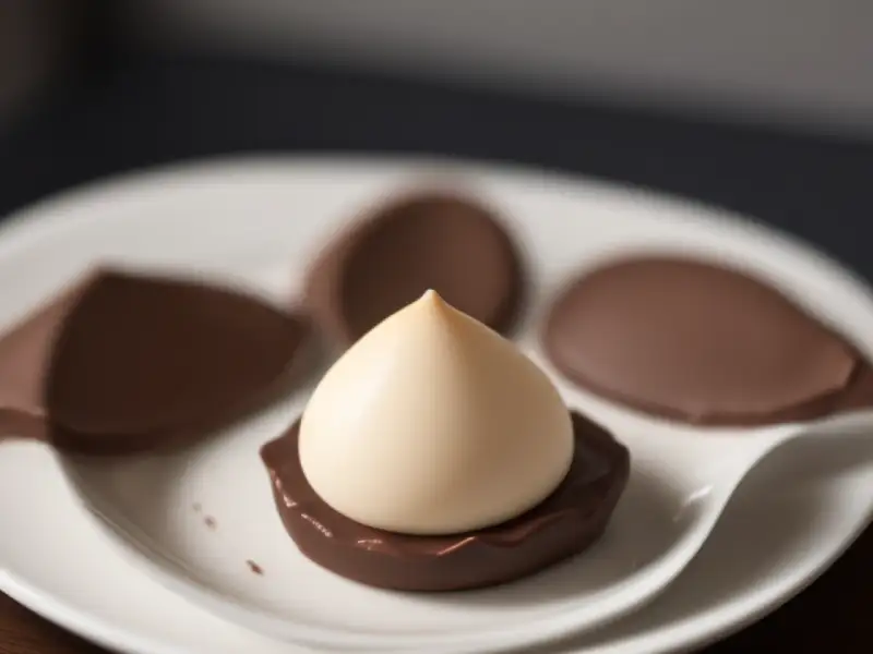 Dedos de suspiro com chocolate amargo