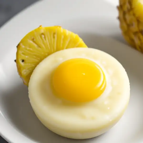 Dessert van rijst, ananas en kwark