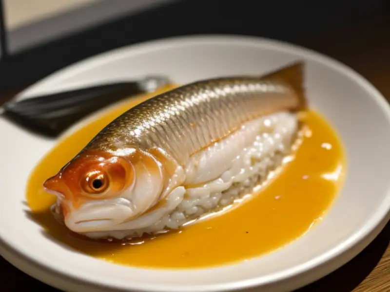 Domacha, peixe fresco e camarão seco