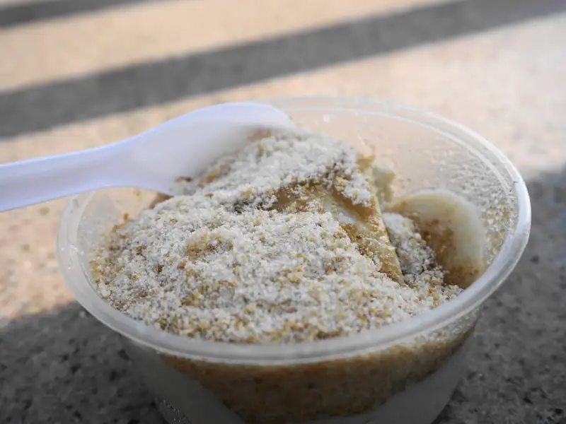 Douhua, um tipo de pudim feito com leite de soja