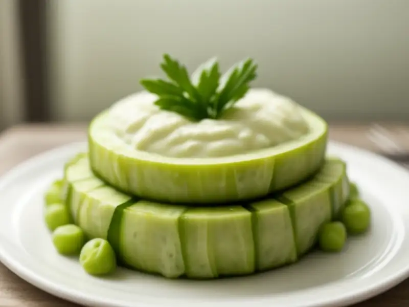Apple and zucchini salad with yogurt