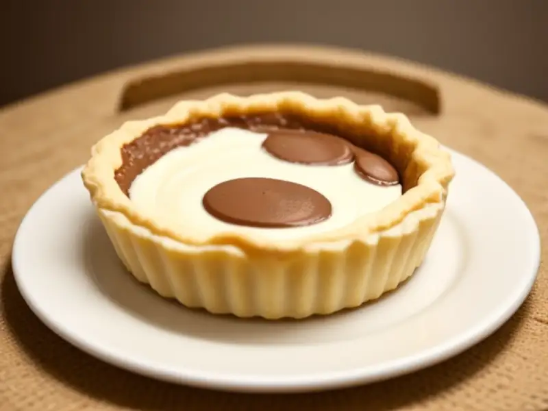 Empada de chocolate ao leite com creme
