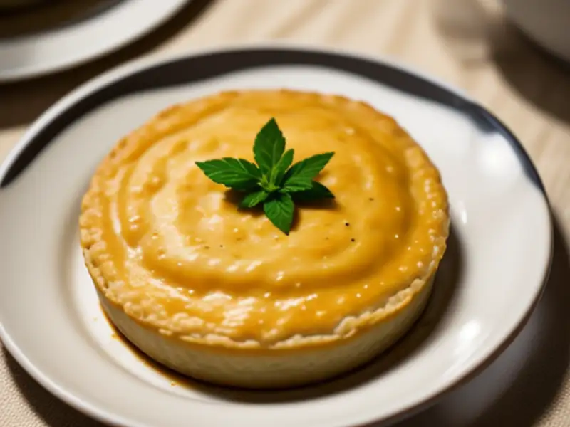 Empadão de lentilha vermelha e purê