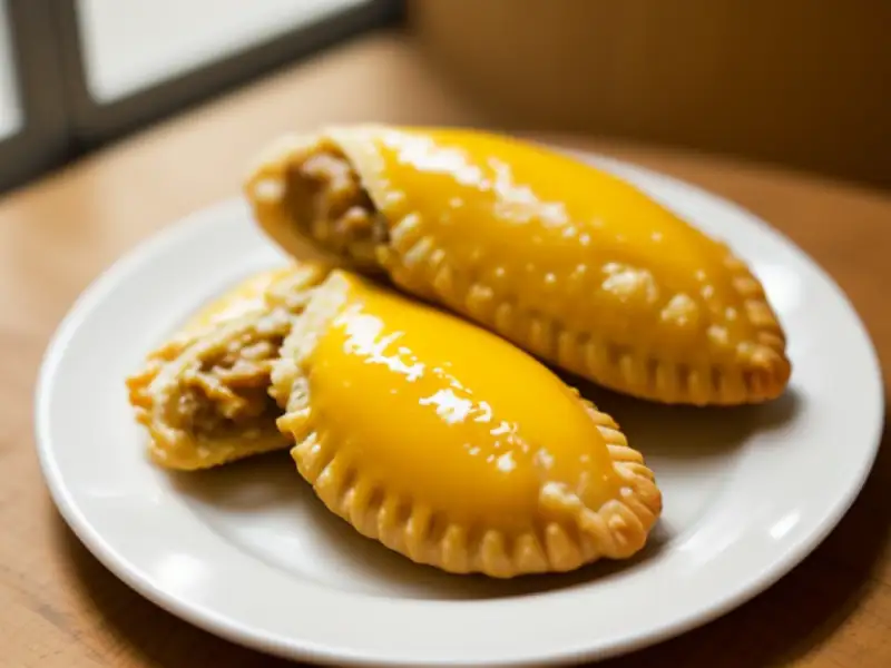 Empadinha de frango, palmito e azeitonas