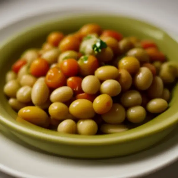Ensalada de frijoles tarbais con hierbas