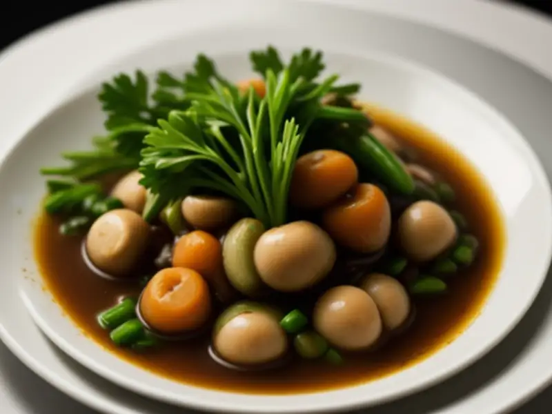 Ensopado de legumes com cogumelos