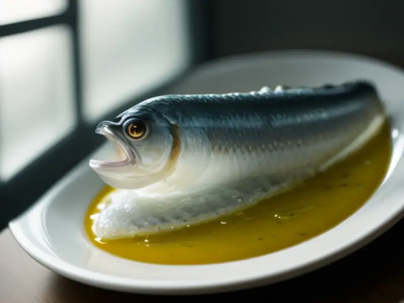 Ensopado de lúcio ao vinho com cebolinha