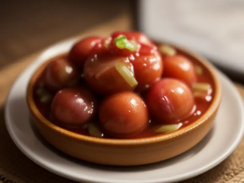 Ensopado de peru com tomate, feijão e milho