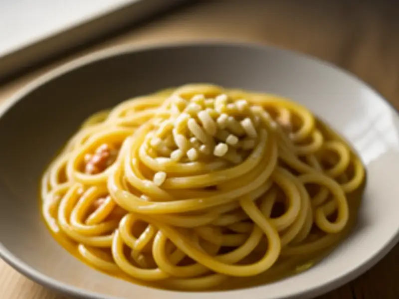 Espaguete com anchovas e azeite