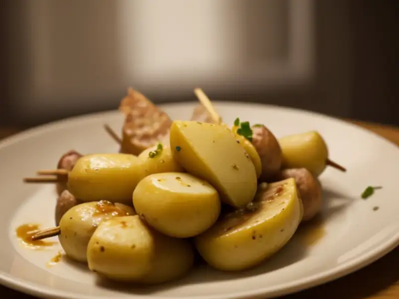 Kartof kababı, espetinhos de batata