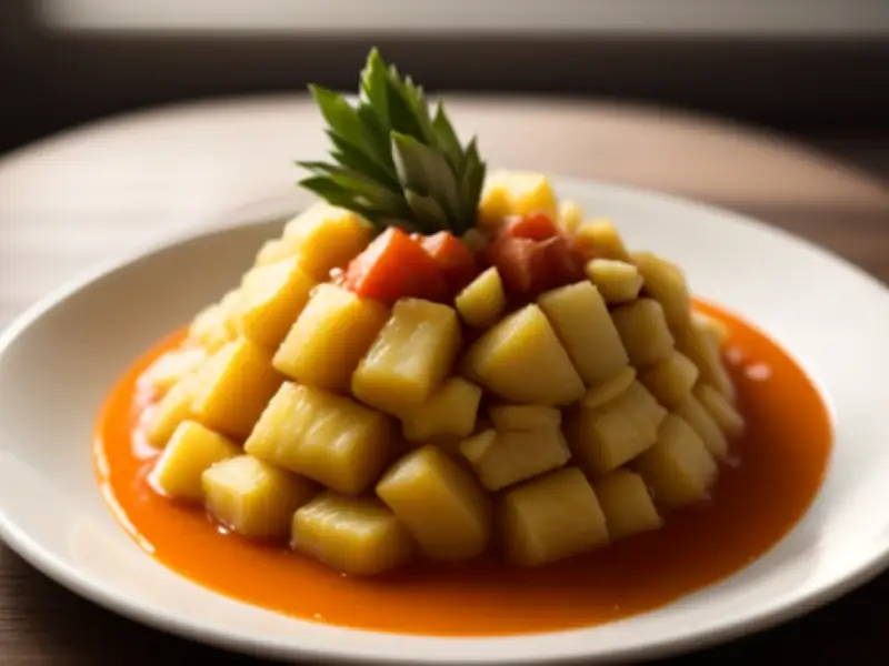 Estofado de piña y pimienta