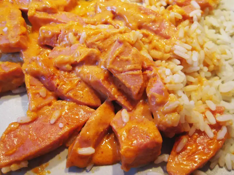 Strogonoff de carne moída, molho cremoso