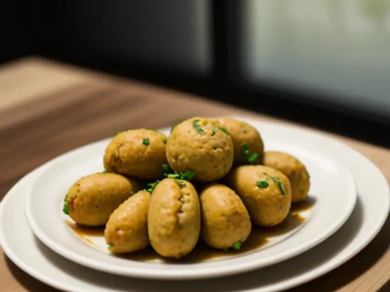 Falafel gemaakt met kikkererwten, vegetarische variant