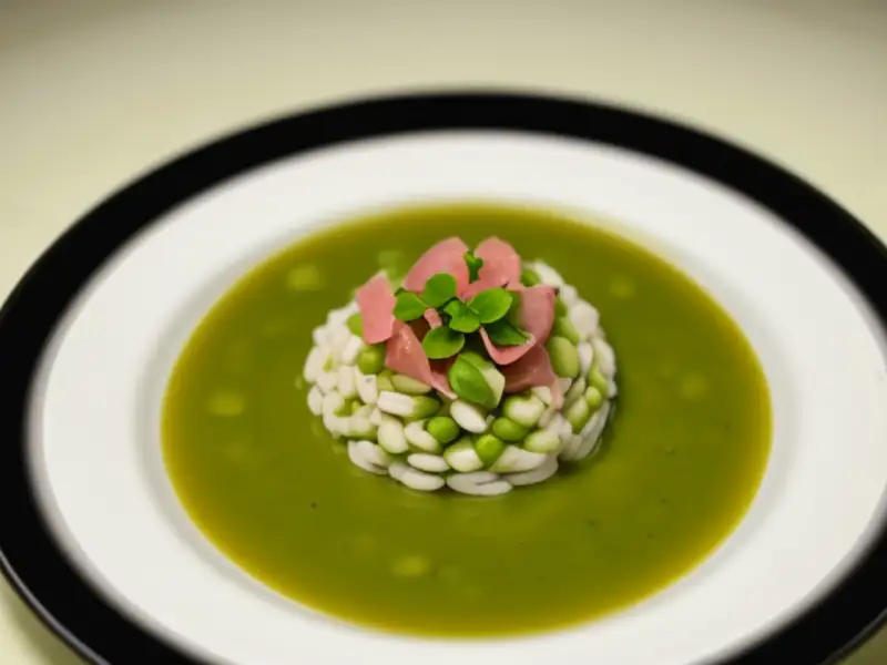 Favas frescas salteadas com presunto serrano
