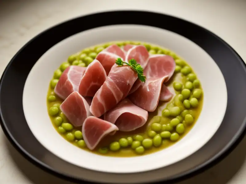 Fèves sèches michirones au chorizo et au jambon