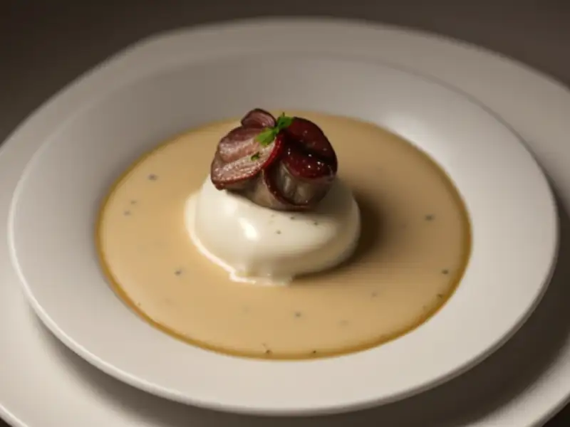 Filet di cervo con funghi e panna